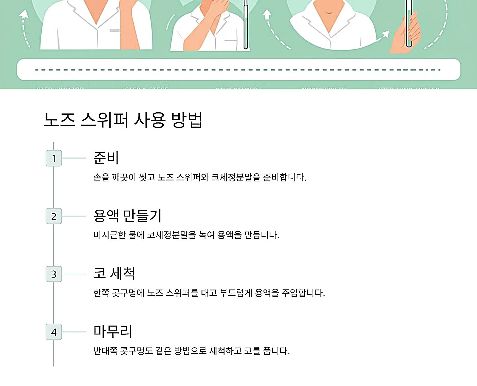 노즈 스위퍼 사용 방법