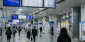 지하철 통로 전경